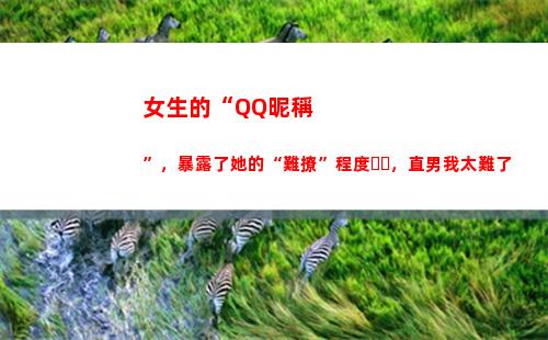 女生的“QQ昵稱”，暴露了她的“難撩”程度，直男我太難了(女生的qq昵稱可愛)